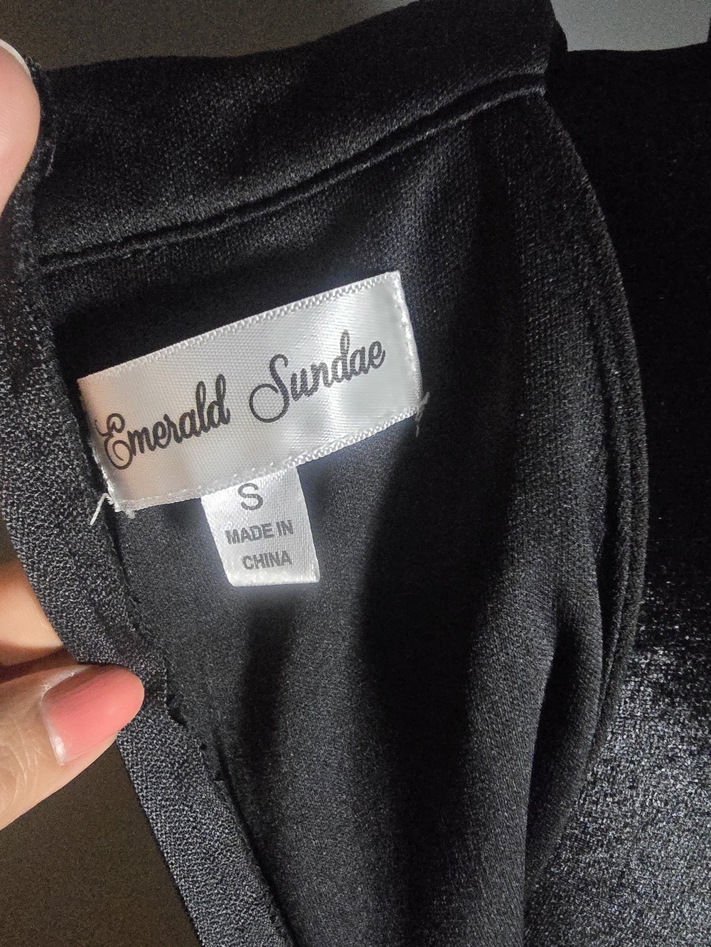 Emerald Sundae Black Off-the-Shoulder Dress